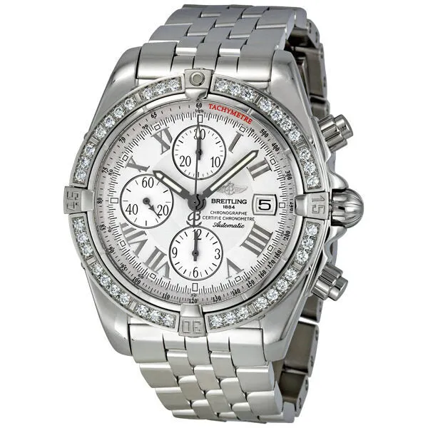 Breitling Chronomat Beige Dial Diamond Bezel Men's Watch A1335653-A653S A1335653/A653