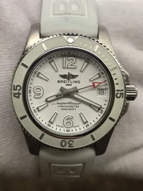 Breitling Superocean 36mm A17316 White Dial Automatic Watch
