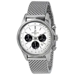 Breitling Transocean Chronograph Silver Dial Men's Watch AB015253-G724SS AB015253-G724-154A