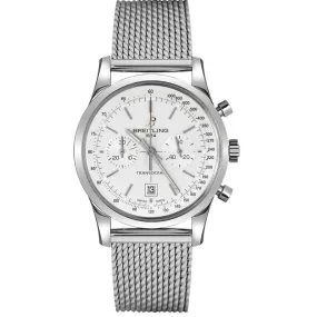 BREITLING Transocean Silver Automatic Ladies Watch A4131012/G757 171A