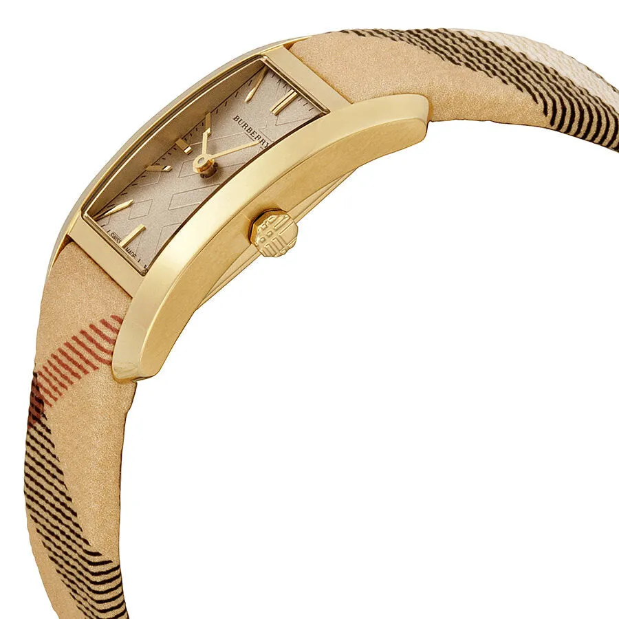 Burberry Pioneer Gold Dial Gold Ion-plated Ladies Watch BU9509