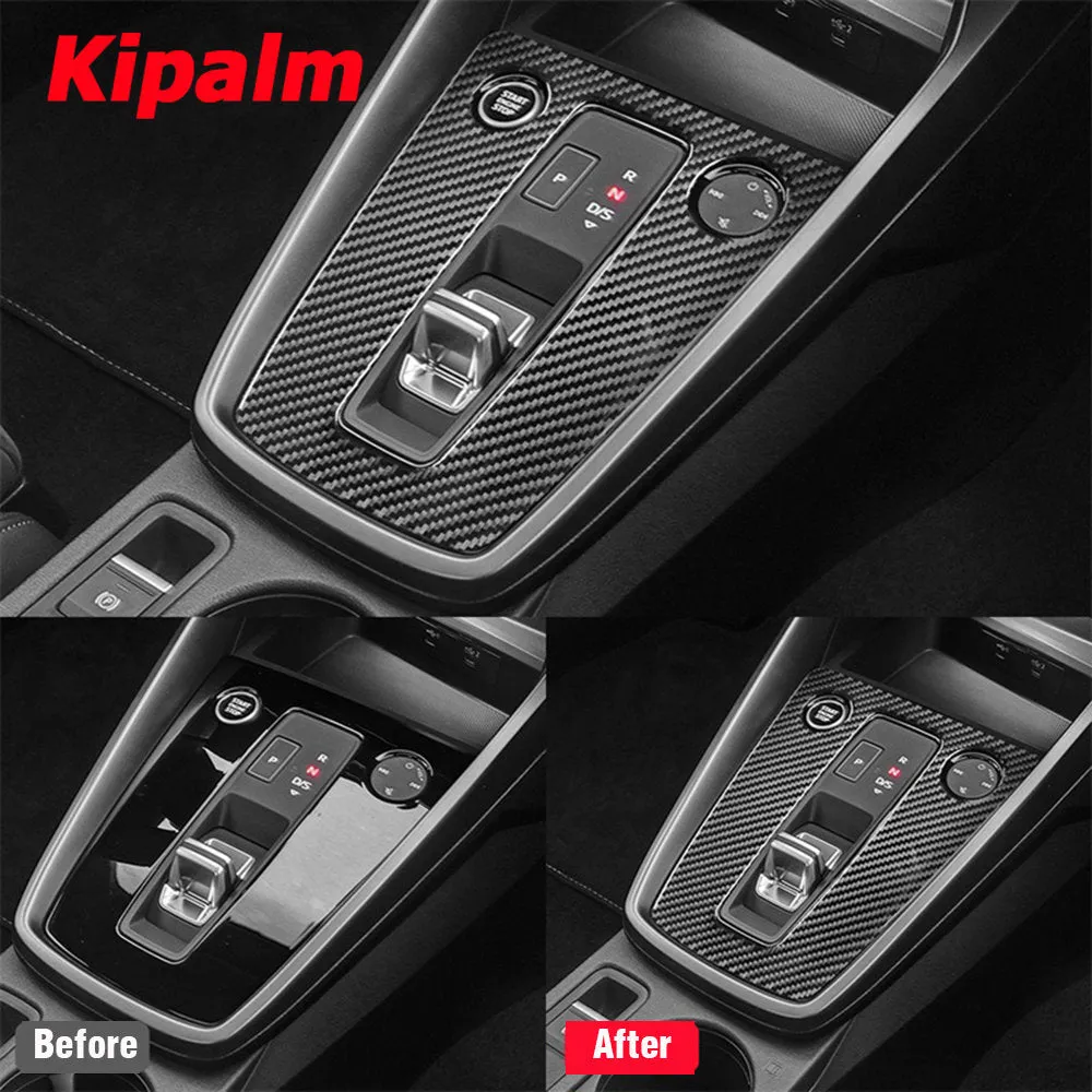 Car Carbon Fiber Interior Stickers for Audi A3 S3 2021-2022 LHD Decoration Frame Cover