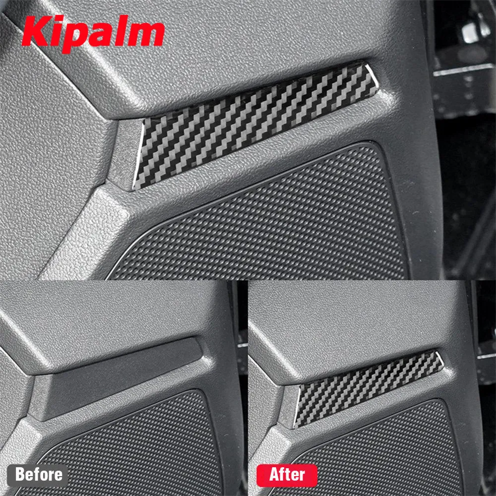 Car Carbon Fiber Interior Stickers for Audi A3 S3 2021-2022 LHD Decoration Frame Cover