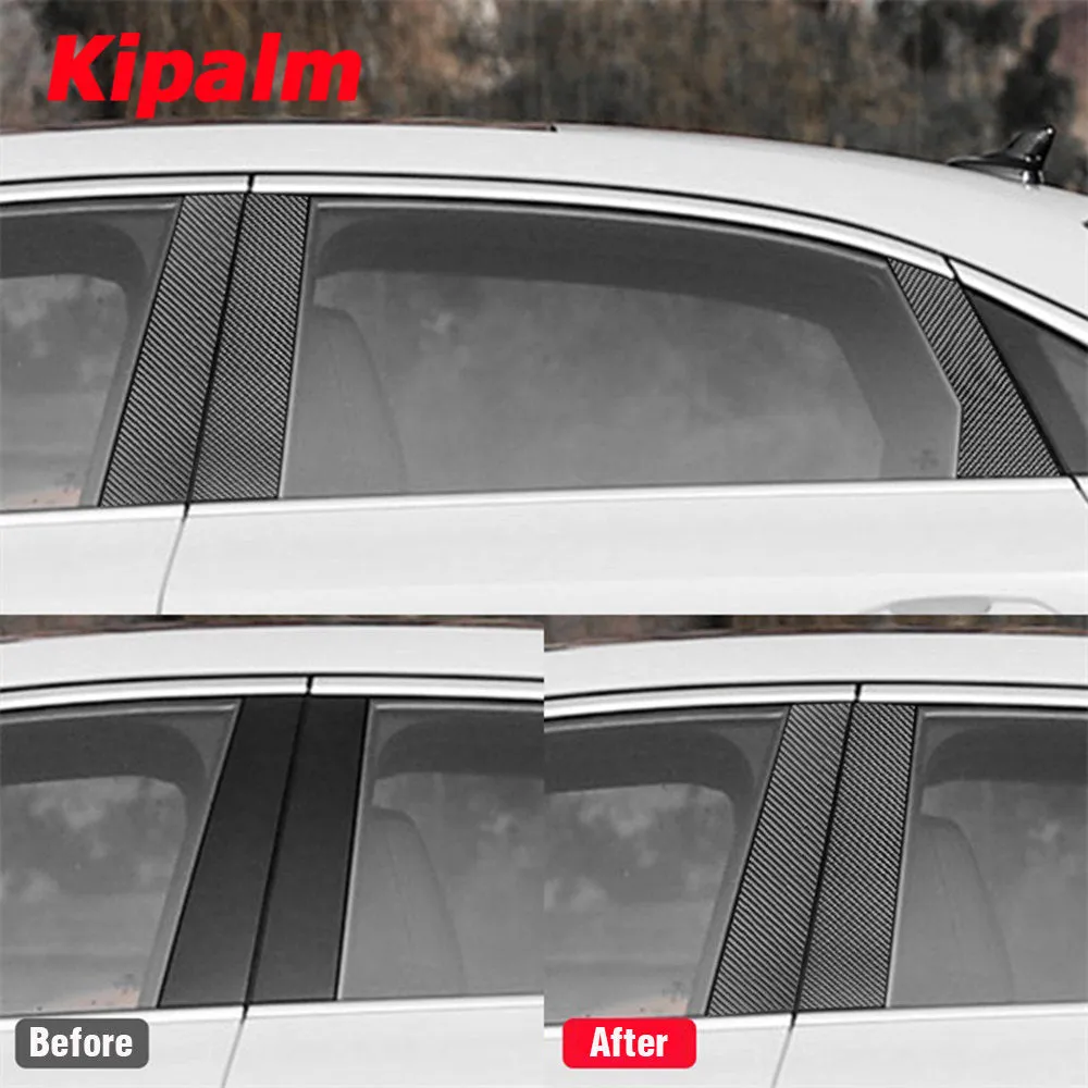 Car Carbon Fiber Interior Stickers for Audi A3 S3 2021-2022 LHD Decoration Frame Cover