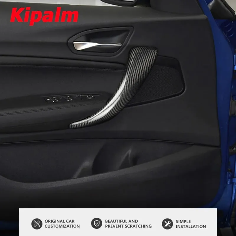 Car Interior F20 F21 F22 F87 Carbon Fiber Inside Door Handle Sticker For BMW