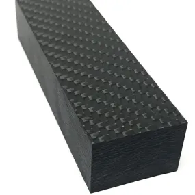 Carbon Fiber- 2x2 Solid Twill Weave- 3/4" Thick- Various Sizes- CarbonWaves