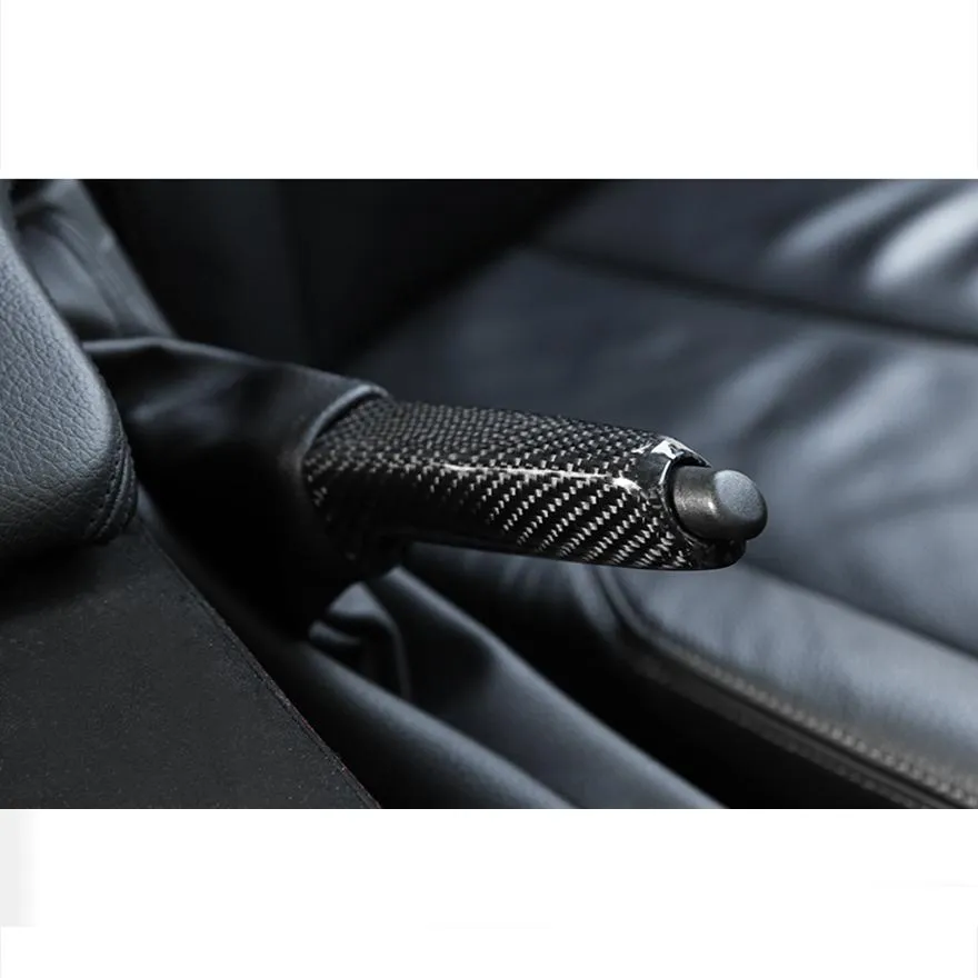 Carbon Fiber Central Handbrake Trim Decals for 1, 3, and X Series (E90, F30, F35) 2013-2017