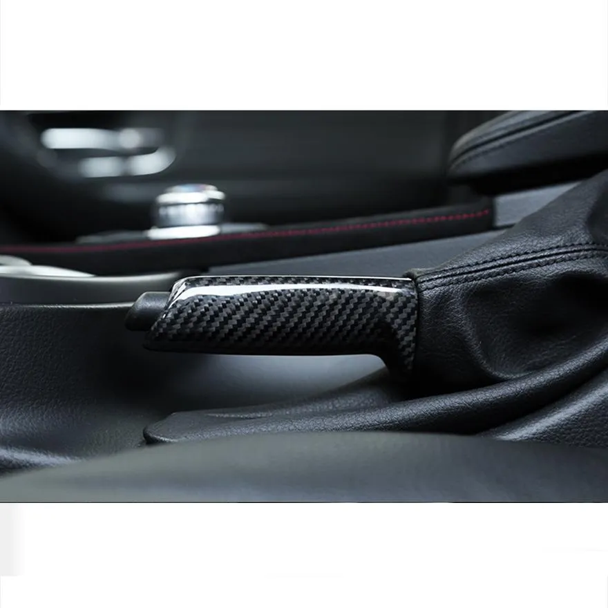 Carbon Fiber Central Handbrake Trim Decals for 1, 3, and X Series (E90, F30, F35) 2013-2017