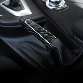 Carbon Fiber Central Handbrake Trim Decals for 1, 3, and X Series (E90, F30, F35) 2013-2017