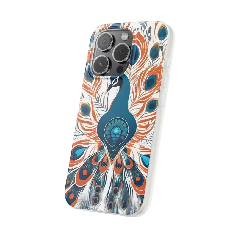 Chic Peacock Flexi Cases for Ultimate Phone Safety