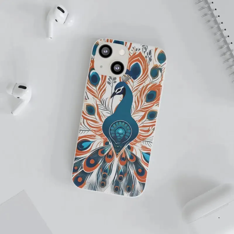 Chic Peacock Flexi Cases for Ultimate Phone Safety