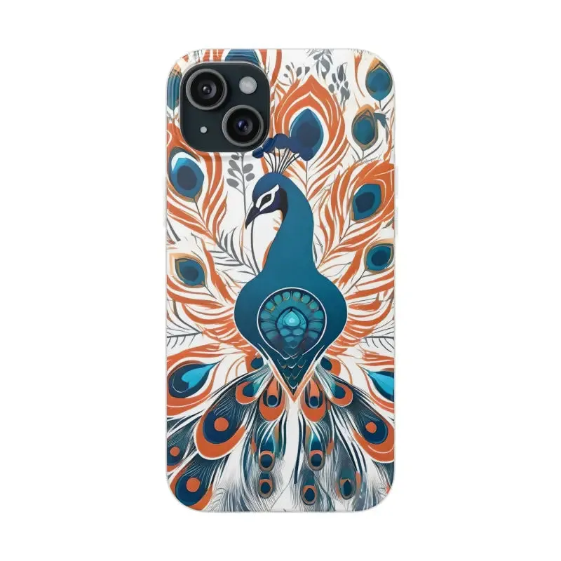 Chic Peacock Flexi Cases for Ultimate Phone Safety