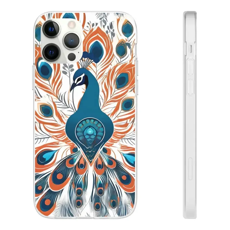Chic Peacock Flexi Cases for Ultimate Phone Safety