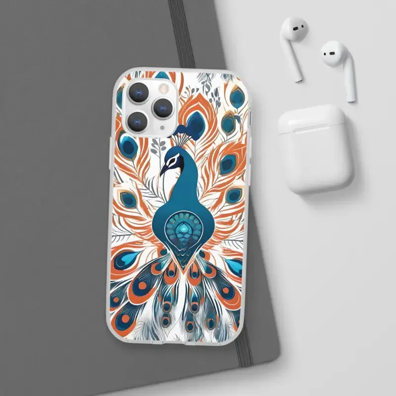 Chic Peacock Flexi Cases for Ultimate Phone Safety