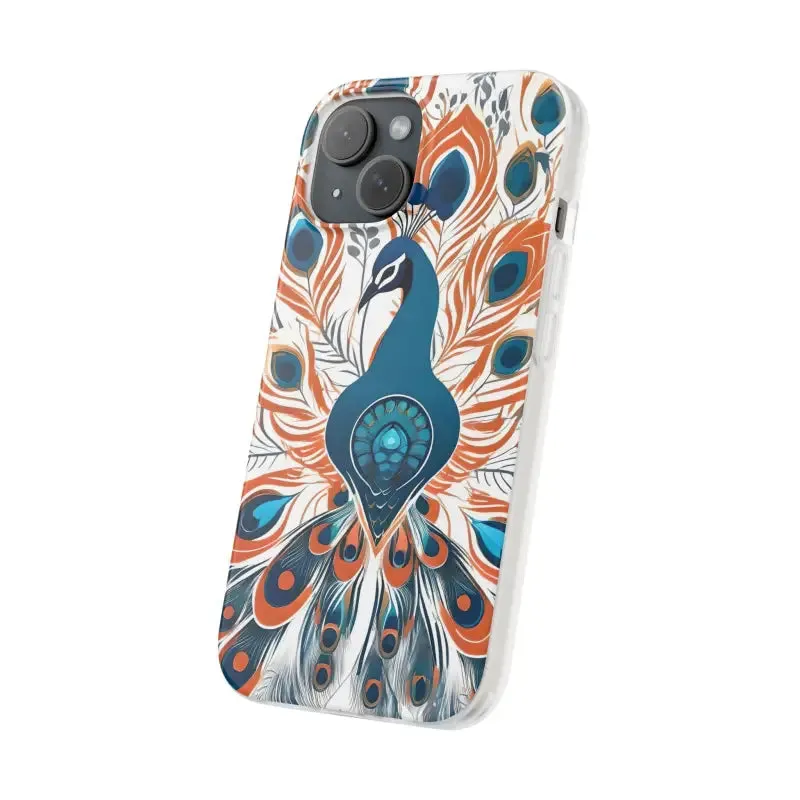 Chic Peacock Flexi Cases for Ultimate Phone Safety