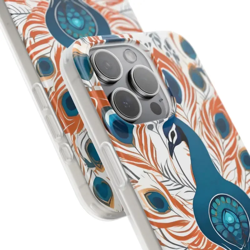 Chic Peacock Flexi Cases for Ultimate Phone Safety