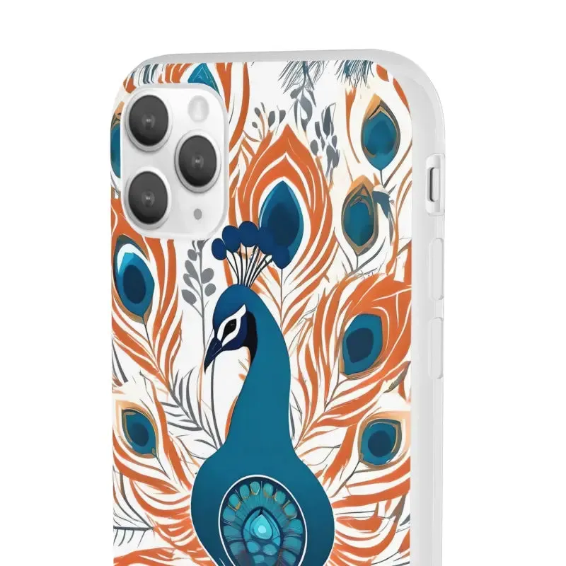 Chic Peacock Flexi Cases for Ultimate Phone Safety