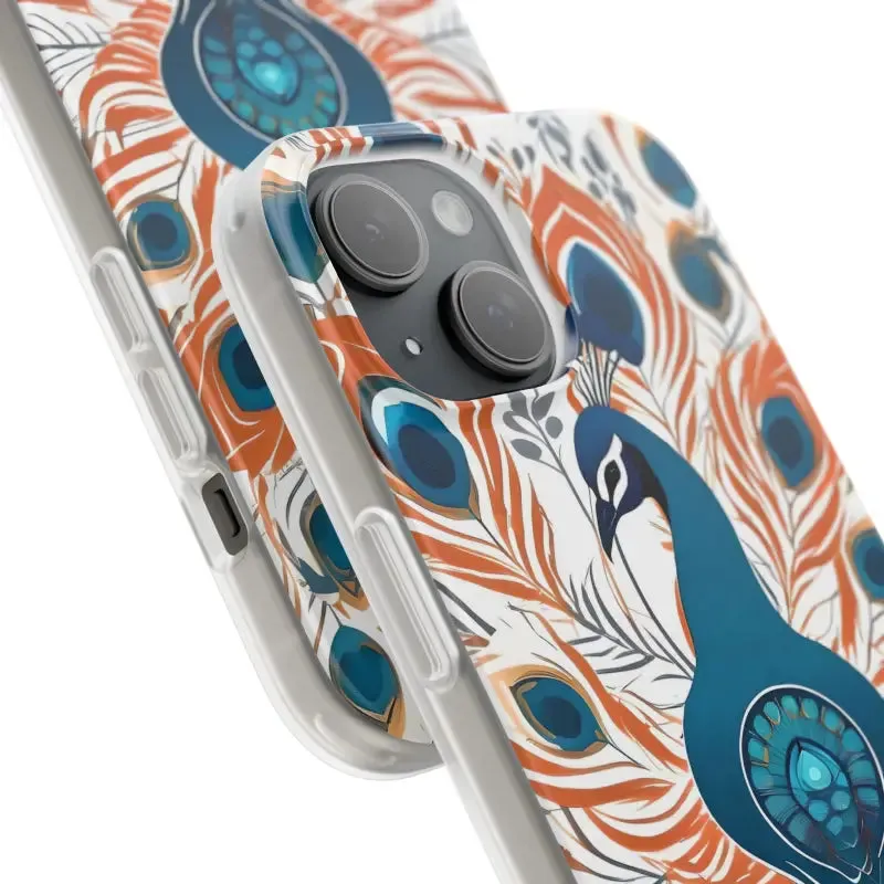 Chic Peacock Flexi Cases for Ultimate Phone Safety