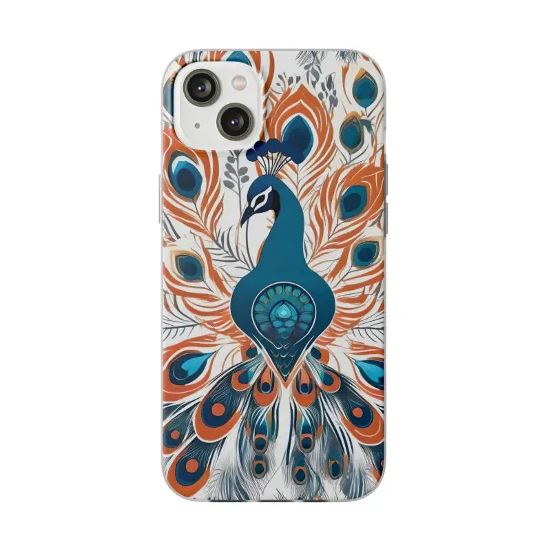 Chic Peacock Flexi Cases for Ultimate Phone Safety