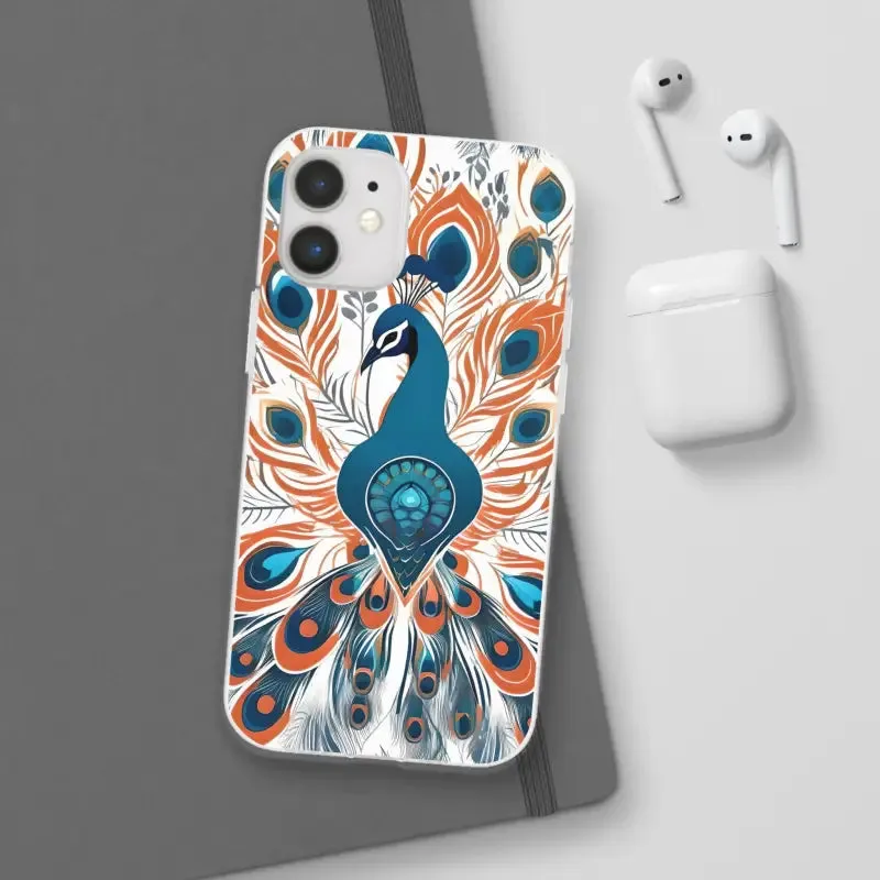 Chic Peacock Flexi Cases for Ultimate Phone Safety