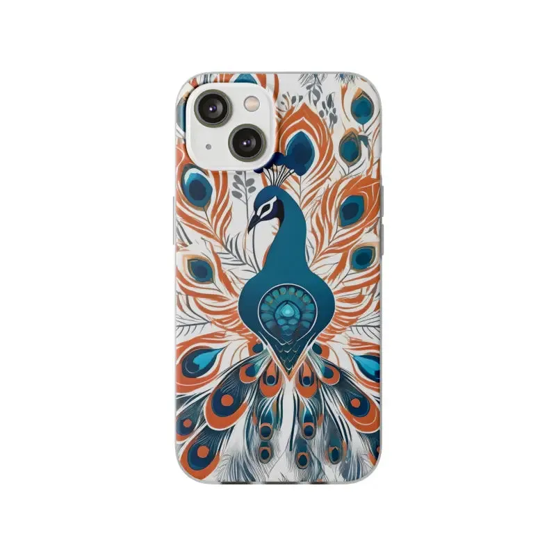 Chic Peacock Flexi Cases for Ultimate Phone Safety