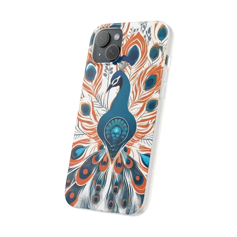 Chic Peacock Flexi Cases for Ultimate Phone Safety
