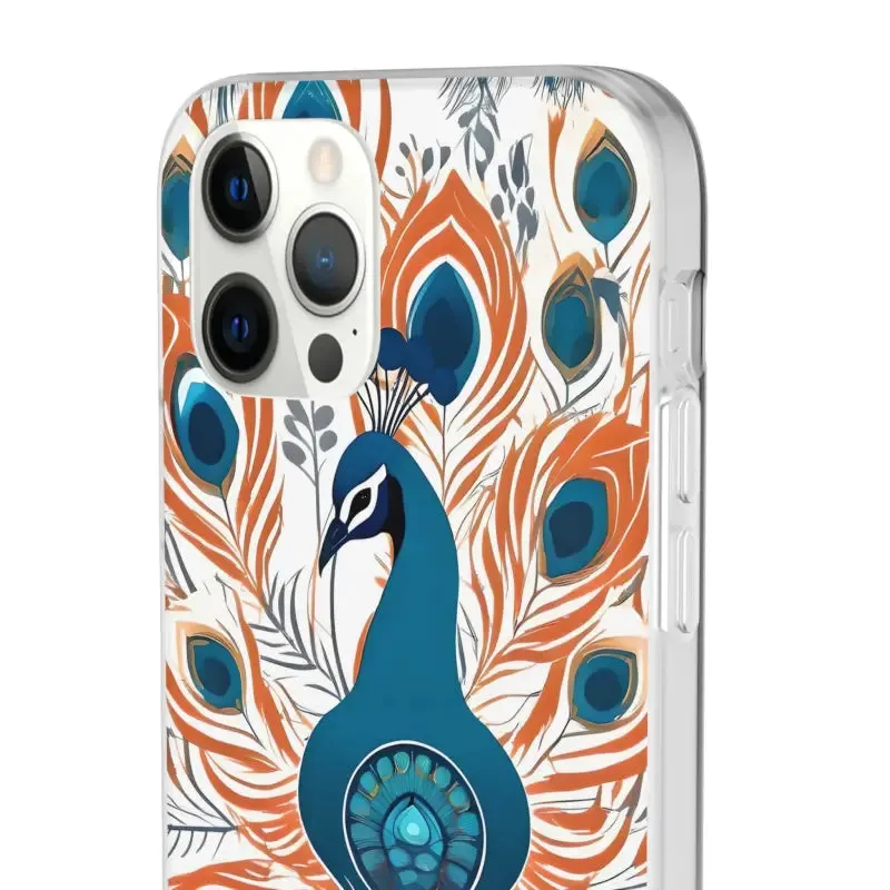 Chic Peacock Flexi Cases for Ultimate Phone Safety