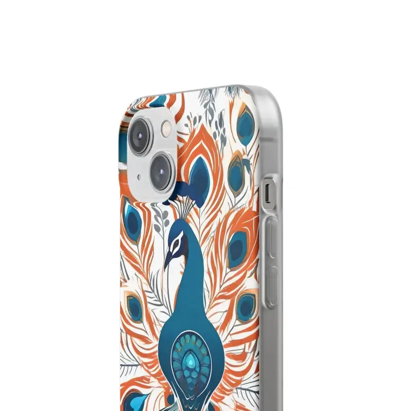 Chic Peacock Flexi Cases for Ultimate Phone Safety