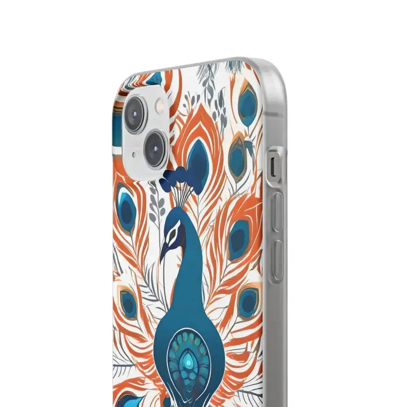 Chic Peacock Flexi Cases for Ultimate Phone Safety