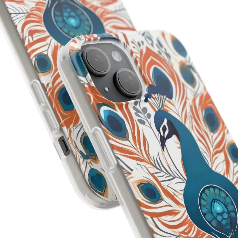 Chic Peacock Flexi Cases for Ultimate Phone Safety