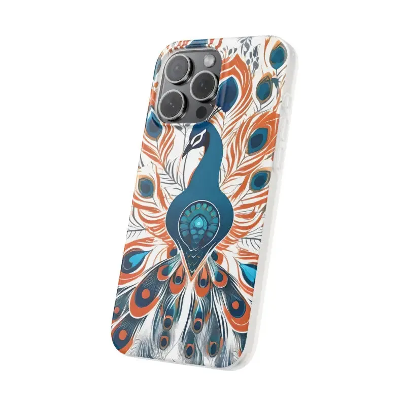 Chic Peacock Flexi Cases for Ultimate Phone Safety