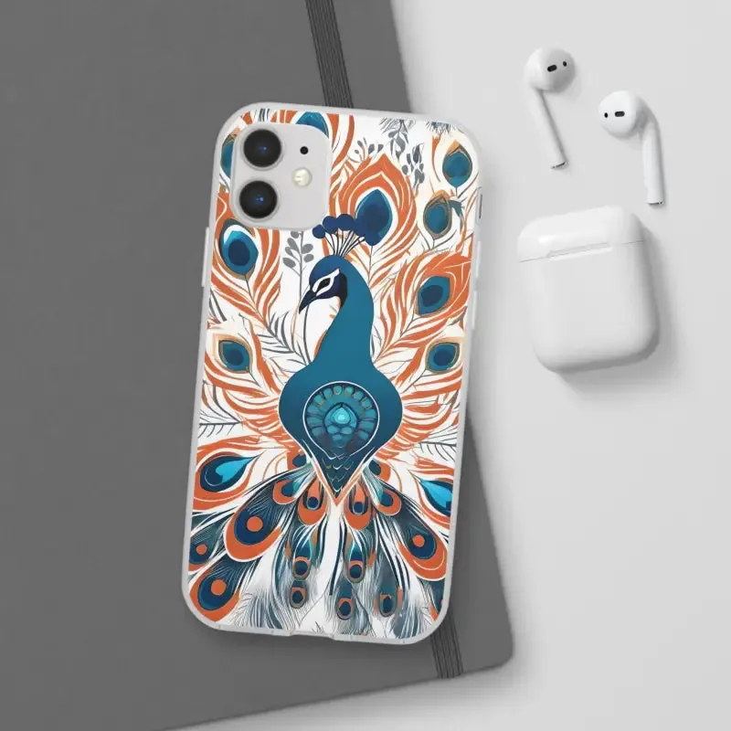 Chic Peacock Flexi Cases for Ultimate Phone Safety