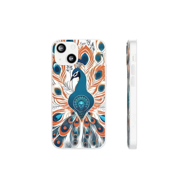 Chic Peacock Flexi Cases for Ultimate Phone Safety
