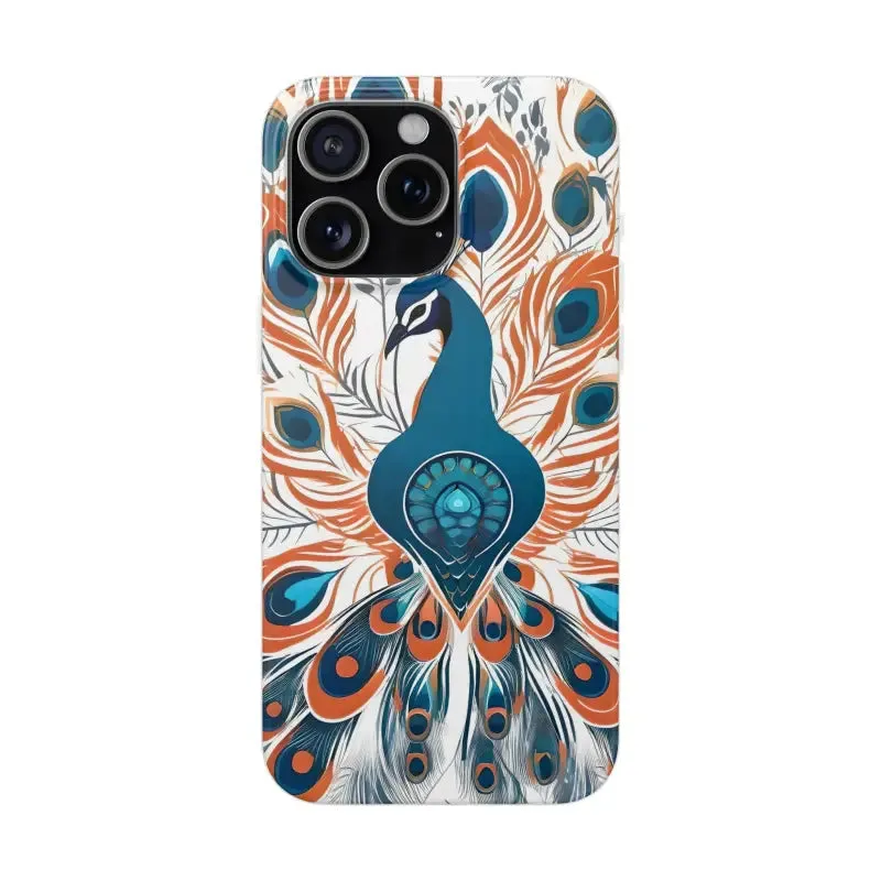 Chic Peacock Flexi Cases for Ultimate Phone Safety