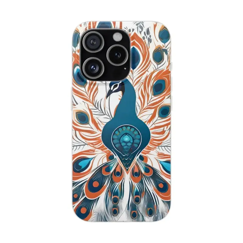 Chic Peacock Flexi Cases for Ultimate Phone Safety