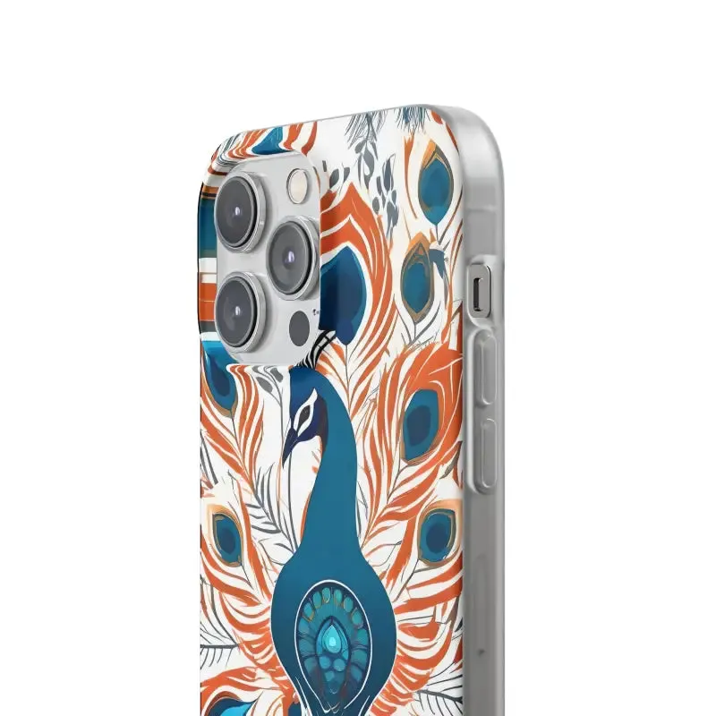 Chic Peacock Flexi Cases for Ultimate Phone Safety