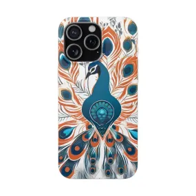 Chic Peacock Flexi Cases for Ultimate Phone Safety