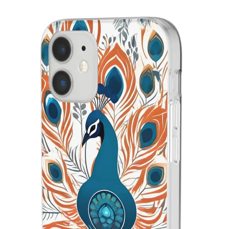 Chic Peacock Flexi Cases for Ultimate Phone Safety