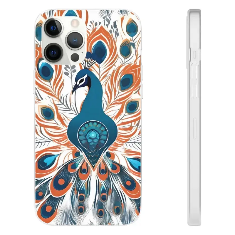 Chic Peacock Flexi Cases for Ultimate Phone Safety