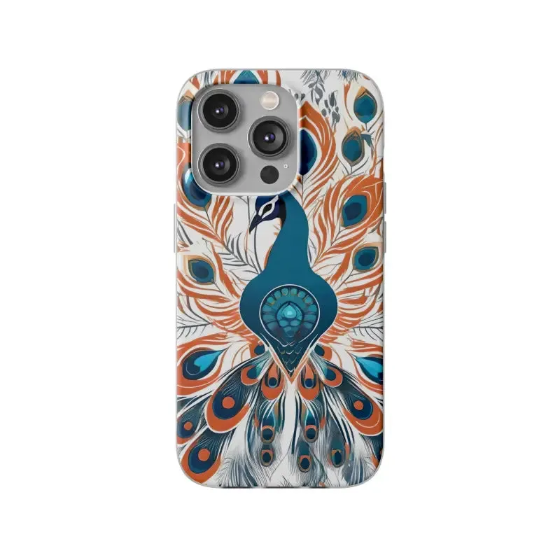 Chic Peacock Flexi Cases for Ultimate Phone Safety