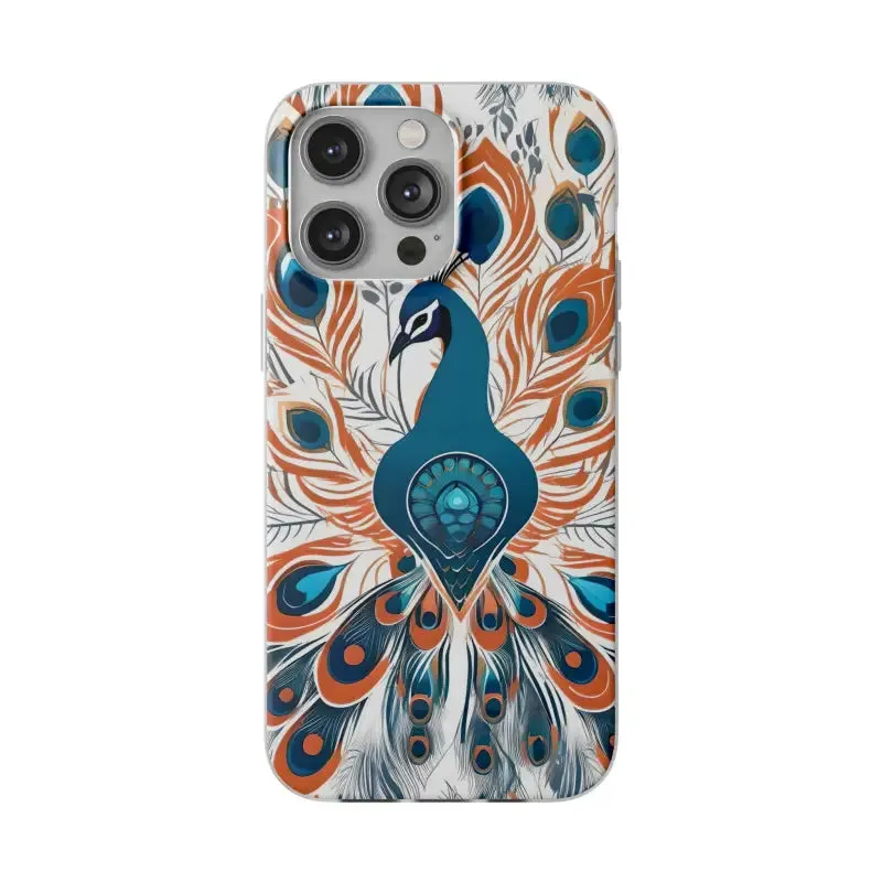 Chic Peacock Flexi Cases for Ultimate Phone Safety