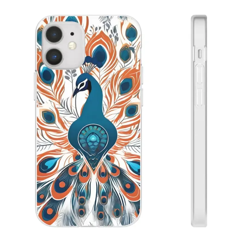 Chic Peacock Flexi Cases for Ultimate Phone Safety