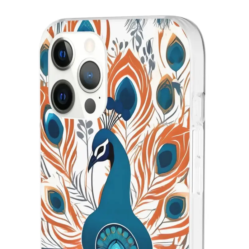 Chic Peacock Flexi Cases for Ultimate Phone Safety