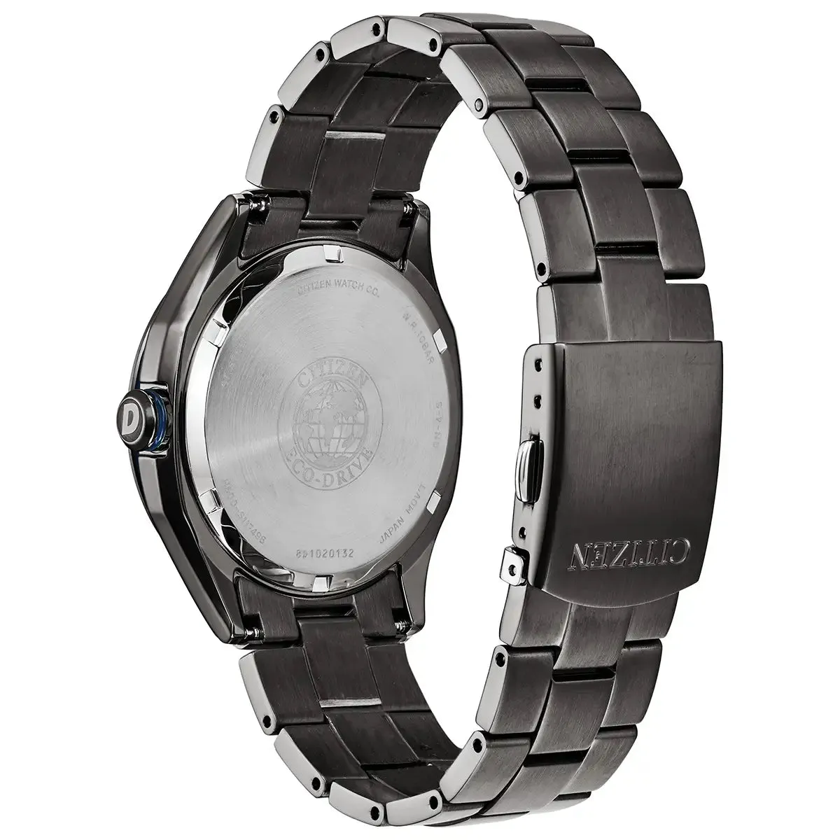 Citizen Eco-Drive Mens Black Stainless Steel Watch