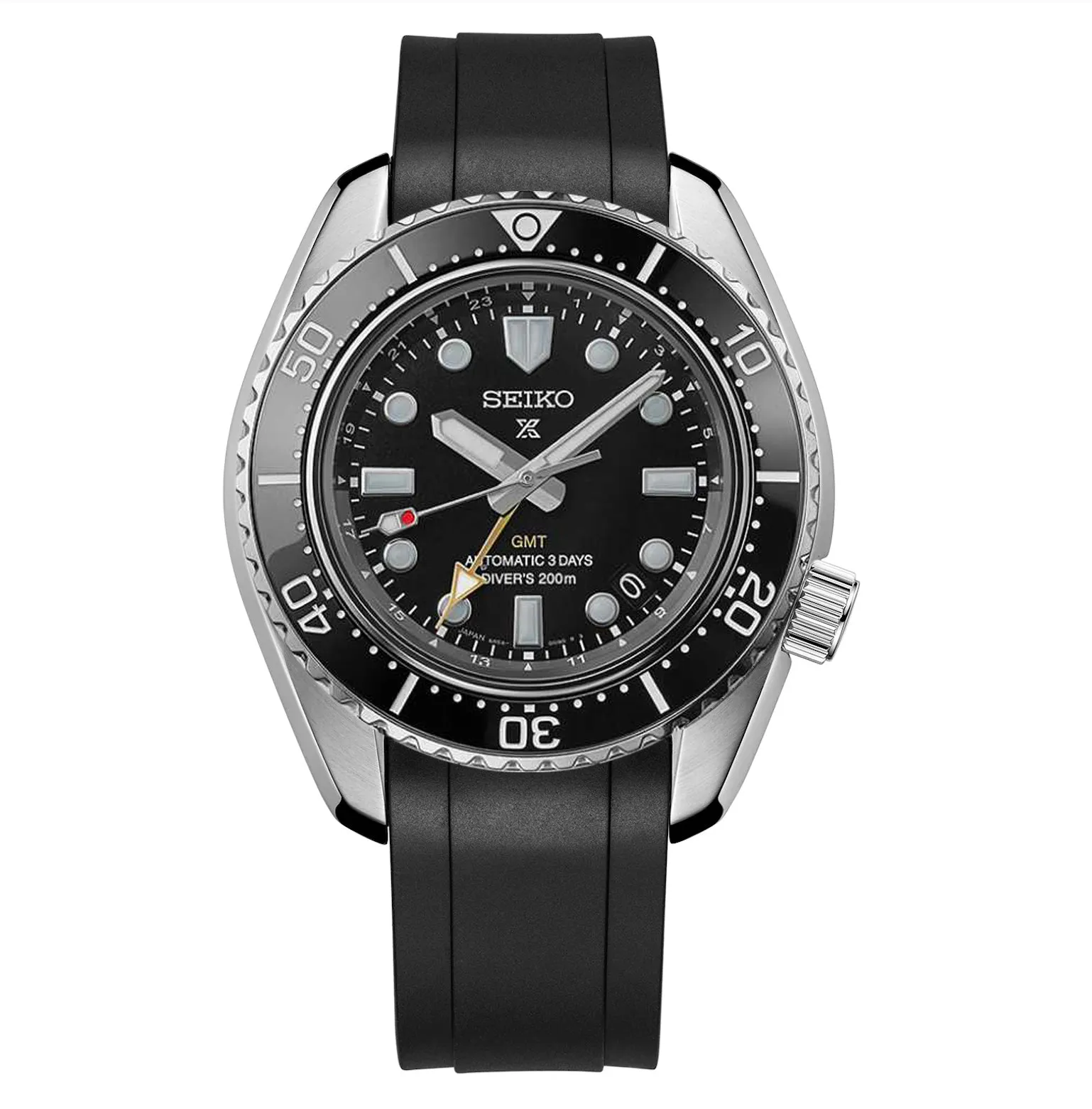 CURVED END RUBBER STRAP FOR SEIKO MM200 GMT SERIES (CB13)