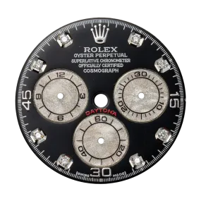 Custom Black/Diamond Dial for Rolex Daytona