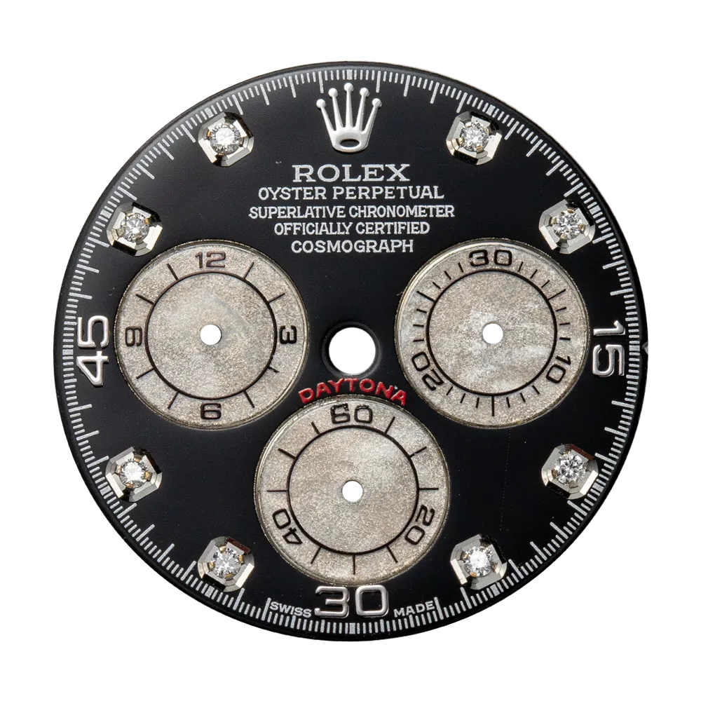 Custom Black/Diamond Dial for Rolex Daytona