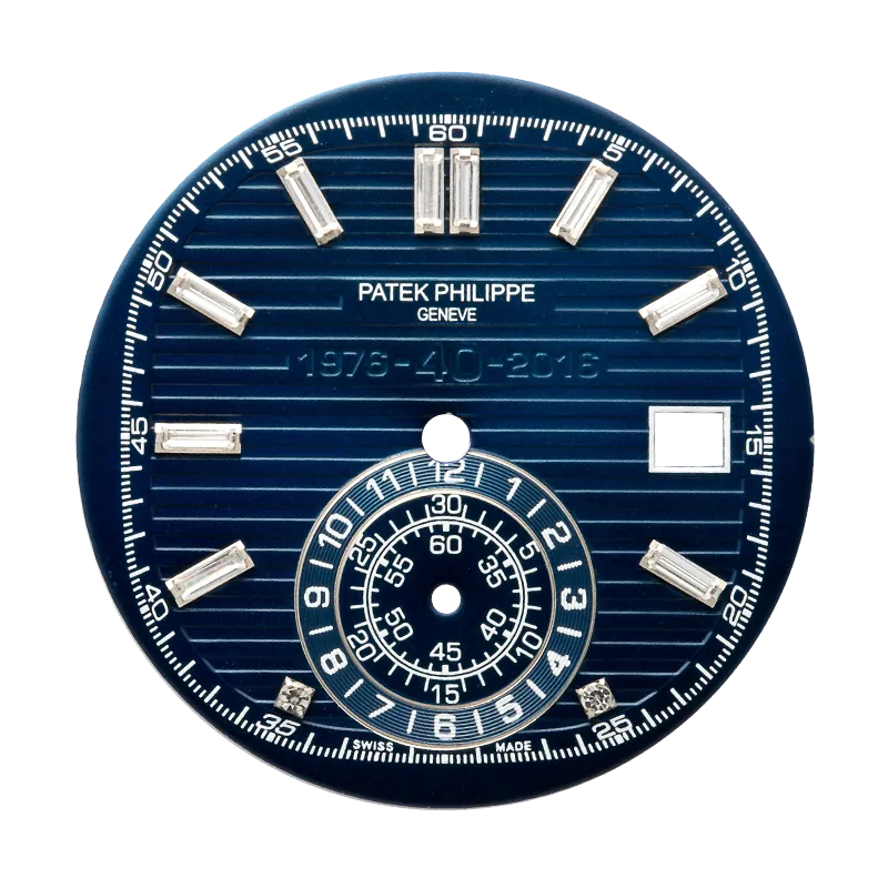 Custom Blue/Diamond Dial for Patek Philippe Nautilus 5980