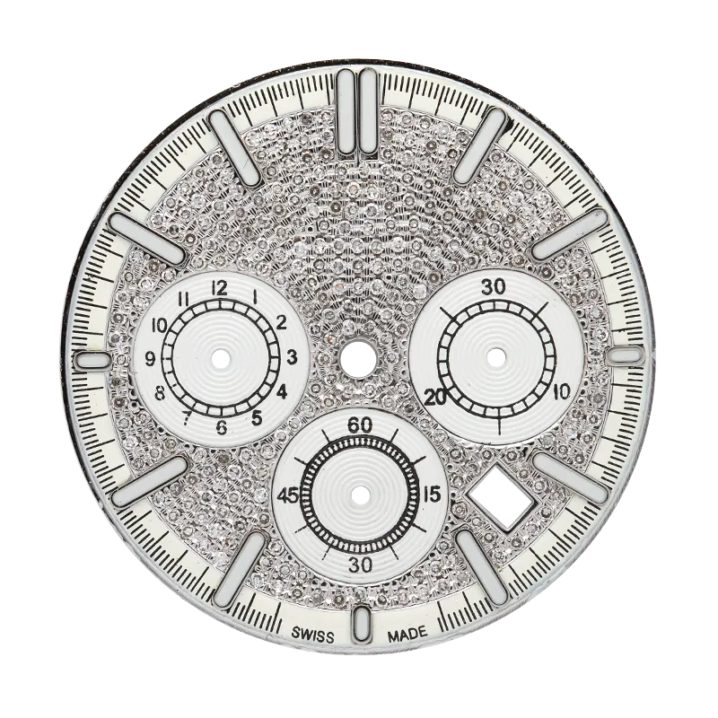 Custom diamond paved dial for Audemars Piguet Royal Oak Chrono 41