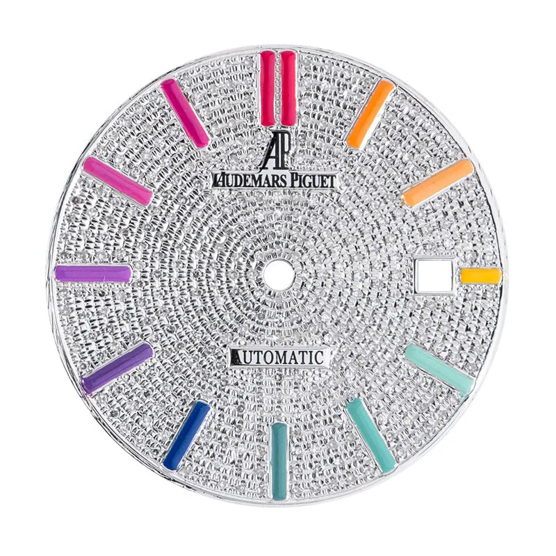 Custom Diamond-Paved/Rainbow Dial for Royal Oak 41mm